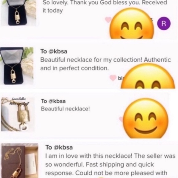 Louis Vuitton lock & key with gold necklace - Picture 7 of 7